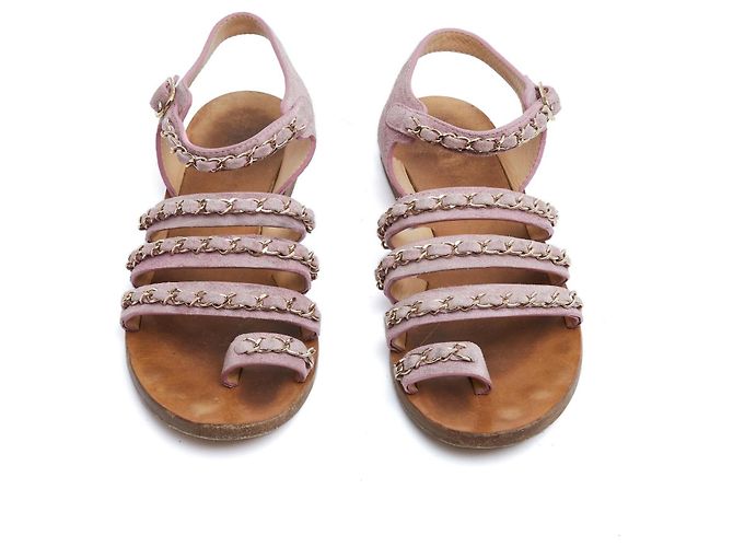 Chanel Timeless Sandalen Rosa Wildleder Pink - Ansicht 2
