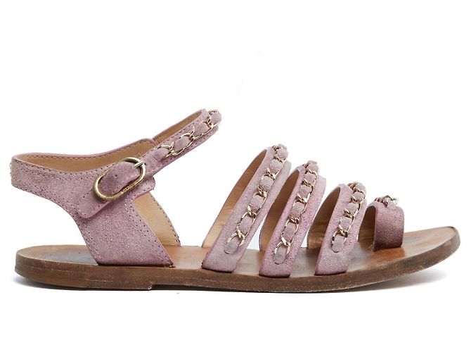 Chanel Timeless Sandalen Rosa Wildleder Pink - Ansicht 3