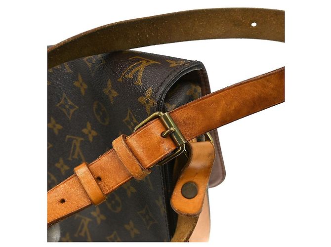 Borsa Louis Vuitton Cartouchiere Monogram Canvas MM Marrone - vista 6