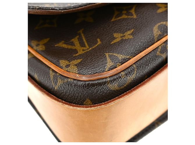 Borsa Louis Vuitton Cartouchiere Monogram Canvas MM Marrone - vista 7