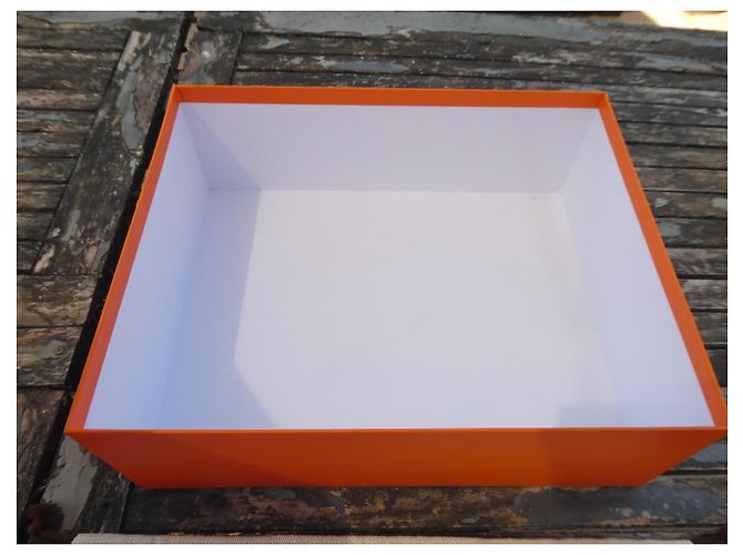 Hermès Kelly 25 Komplettset (Box und Staubbeutel) Beige Orange - Ansicht 8