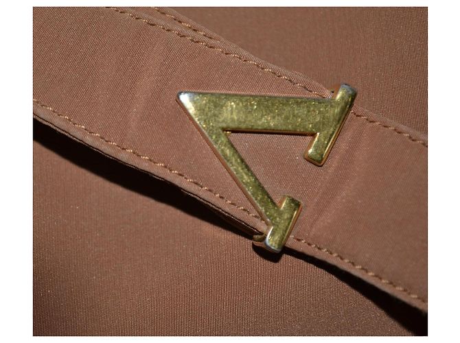 Bolso de hombro Valentino Garavani en nylon marrón Castaño - vista 4