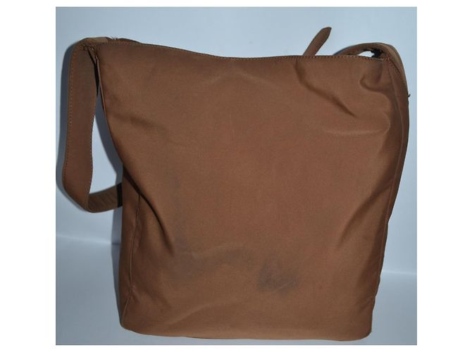 Bolso de hombro Valentino Garavani en nylon marrón Castaño - vista 6