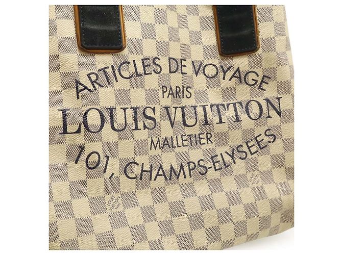 Louis Vuitton Damier Azur Plan Soleil Cabas PM Tote Bag Crudo - vista 10