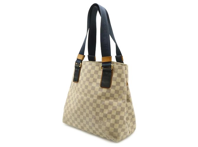 Louis Vuitton Damier Azur Plan Soleil Cabas PM Tote Bag Crudo - vista 3