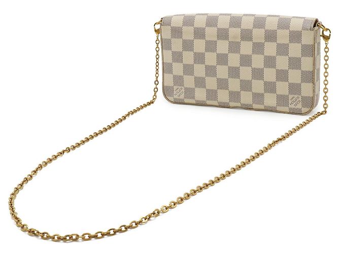 Pochette Félicie Borsa a tracolla Pochette Felicie Damier Azur Louis Vuitton Crudo - vista 3
