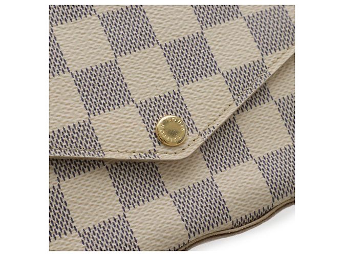 Pochette Félicie Borsa a tracolla Pochette Felicie Damier Azur Louis Vuitton Crudo - vista 5