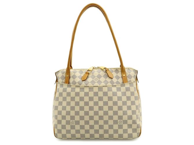 Borsa a tracolla tote Louis Vuitton Damier Azur Figeri PM Crudo - vista 2