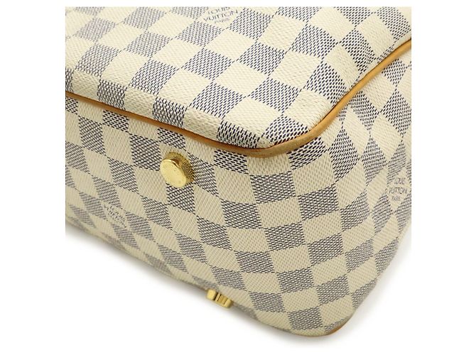Borsa a tracolla tote Louis Vuitton Damier Azur Figeri PM Crudo - vista 4