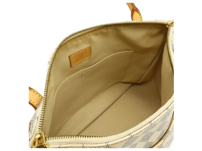 Borsa a tracolla tote Louis Vuitton Damier Azur Figeri PM Crudo - vista 7