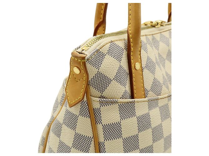 Borsa a tracolla tote Louis Vuitton Damier Azur Figeri PM Crudo - vista 8