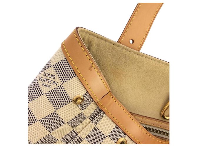 Borsa Louis Vuitton Damier Azur Hampstead MM Blu - vista 4