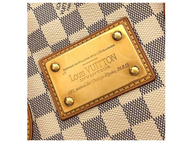 Borsa Louis Vuitton Damier Azur Hampstead MM Blu - vista 5