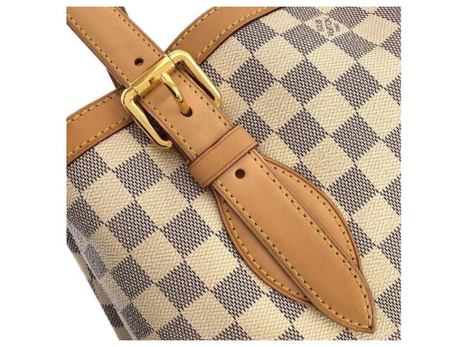 Borsa Louis Vuitton Damier Azur Hampstead MM Blu - vista 6