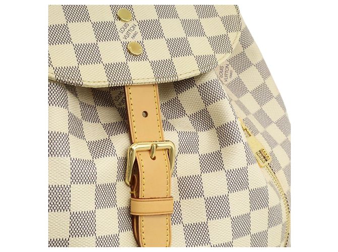 Zaino/Borsa a tracolla Louis Vuitton Damier Azur Speron Crudo - vista 10