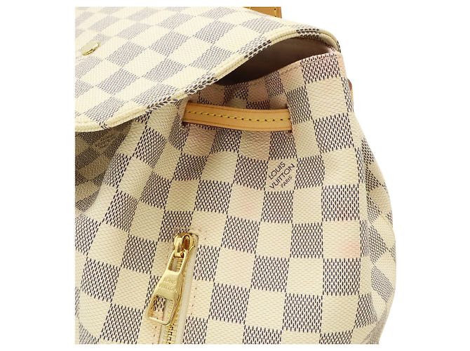 Zaino/Borsa a tracolla Louis Vuitton Damier Azur Speron Crudo - vista 9