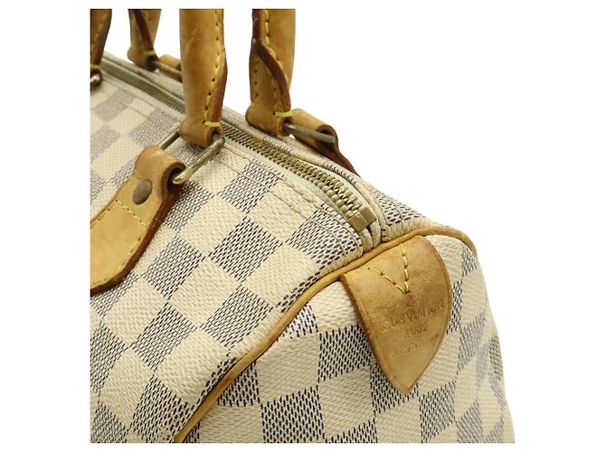 Borsa Louis Vuitton Damier Azur Speedy 25 Crudo - vista 10