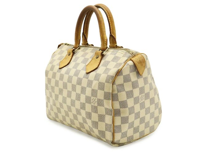 Borsa Louis Vuitton Damier Azur Speedy 25 Crudo - vista 3