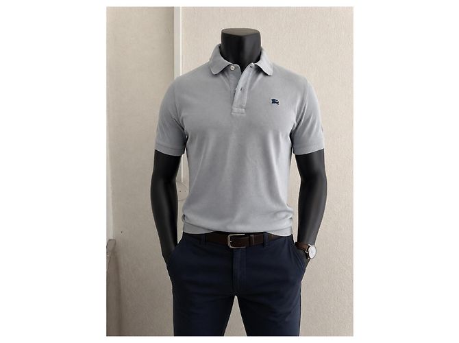 Polo Burberry de algodón azul claro - vista 10
