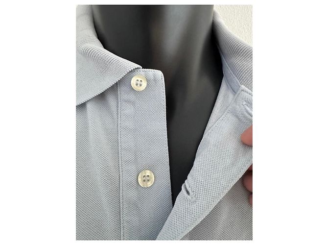 Polo Burberry de algodón azul claro - vista 3