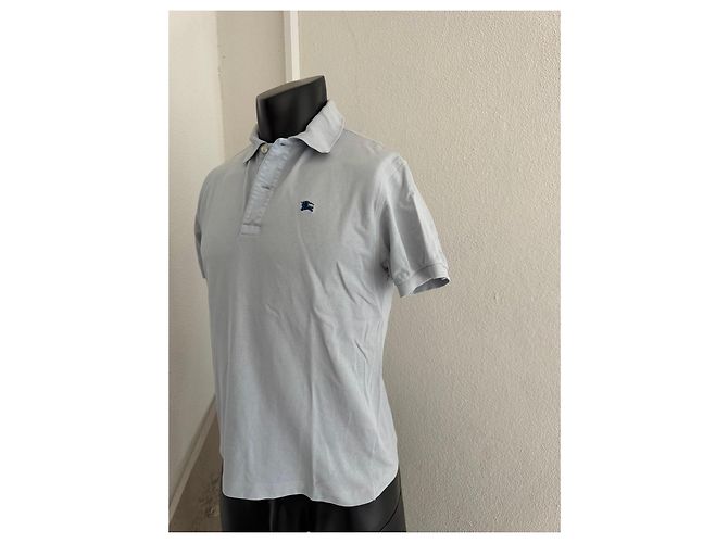 Polo Burberry de algodón azul claro - vista 4