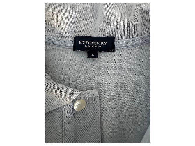 Polo Burberry de algodón azul claro - vista 7