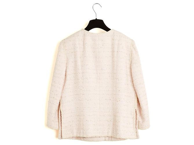Chanel 2010 Veste Tweed Coton Rose Pâle - vue 5