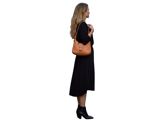 Furla Borsa Hobo in Pelle Tan Marrone - vista 2