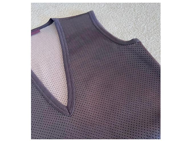 Top tank Stouls de cuero perforado marrón chocolate, T. S Marrón oscuro - vista 6