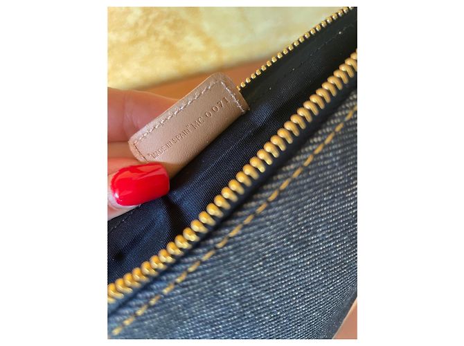 Christian Dior Saddle Tasche Blau Denim Braun - Ansicht 10