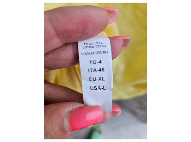 Ermanno Scervino Vestido de Playa de Lino Amarillo Bordado - vista 5