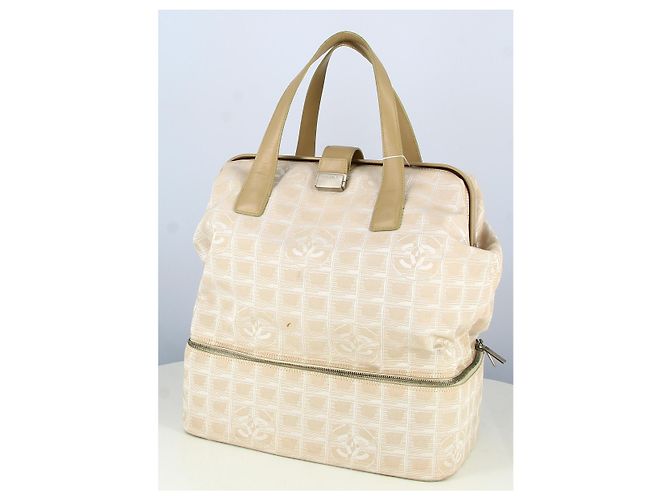 Borsa Tote 1999 Chanel Fabrics in rosa monogramma - vista 2