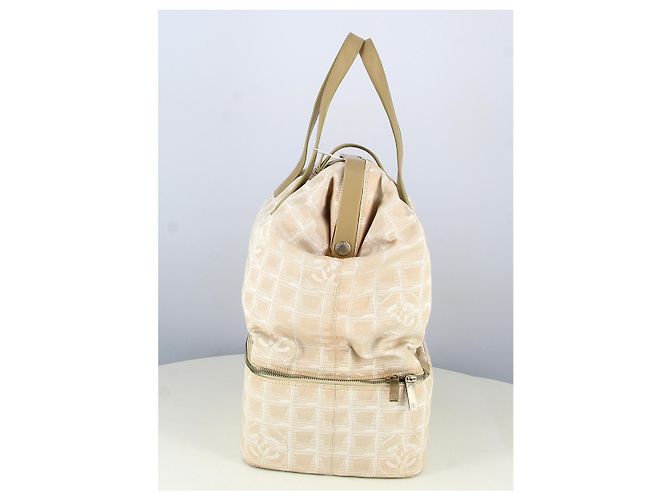 Borsa Tote 1999 Chanel Fabrics in rosa monogramma - vista 3