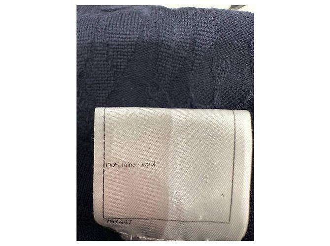 Timeless Dunkelblaues Wollkleid CHANEL Größe 38 gebraucht - Ansicht 4
