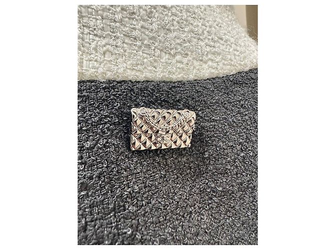 Timeless CHANEL S/S 2009 Schwarz-Weiß Tweed Schleifenkleid sz.38 Gebraucht - Ansicht 9
