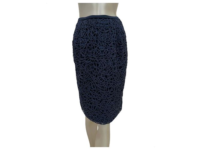 Completo due pezzi in pizzo bianco e nero Chanel Taglia 36 Usato - vista 7