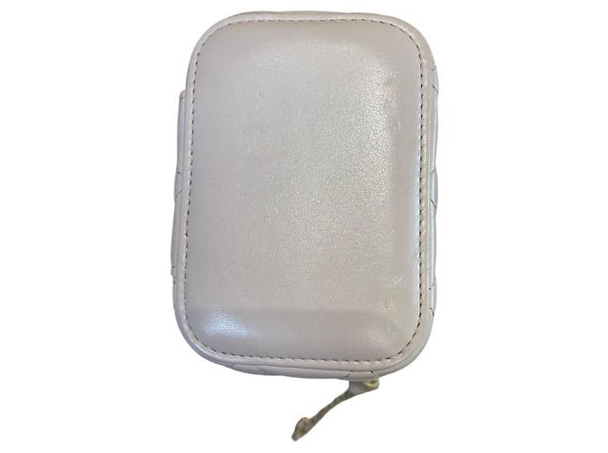 Chanel Mini Vanity Pearl Crush in pelle di agnello lilla Beige - vista 7