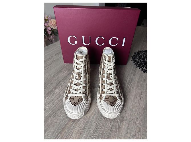 Gucci Sneakers Alte GG Supreme in Tela - vista 3