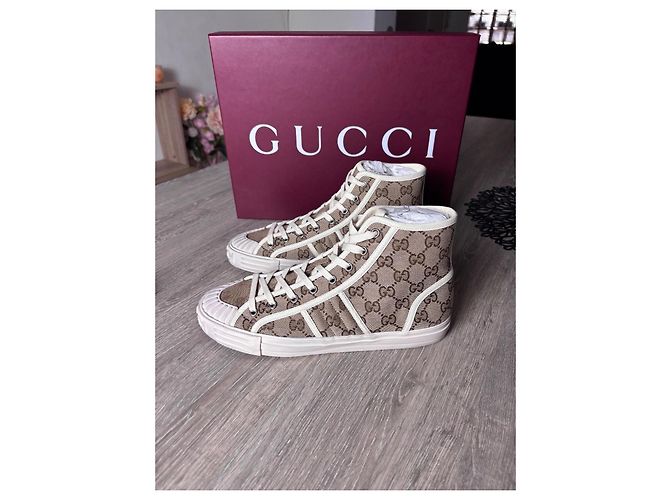 Gucci Sneakers Alte GG Supreme in Tela - vista 4
