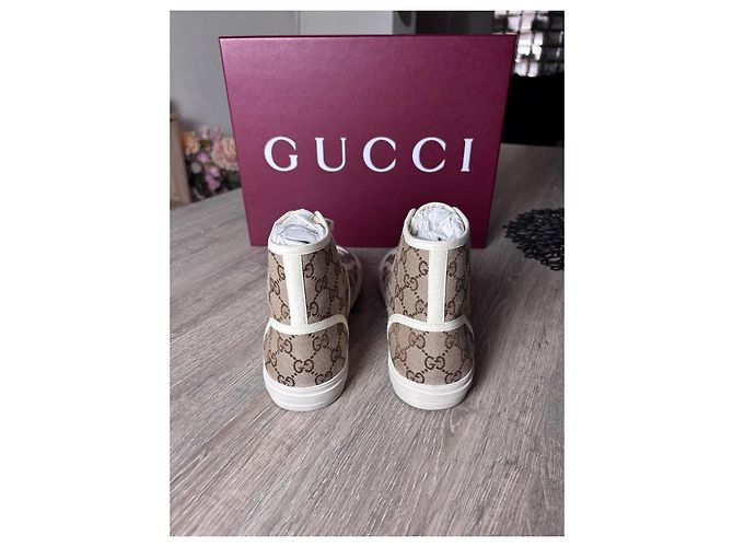 Gucci Sneakers Alte GG Supreme in Tela - vista 5