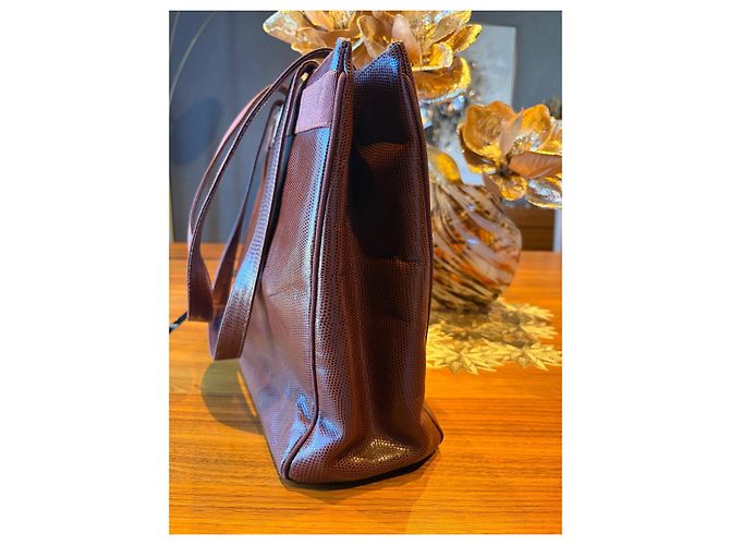 Borsa Tote Salvatore Ferragamo pelle marrone Gancini - vista 10