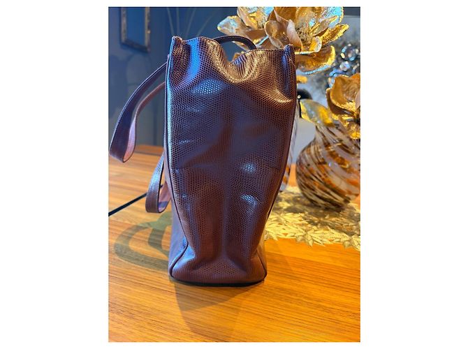 Borsa Tote Salvatore Ferragamo pelle marrone Gancini - vista 11