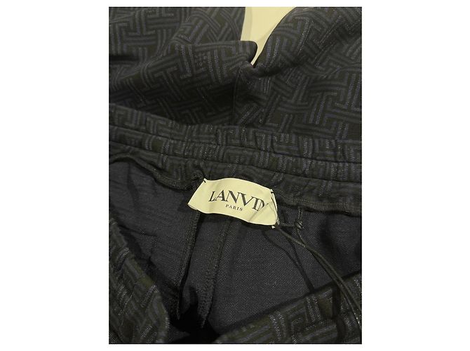 Lanvin Pantaloni Jogging Monogram Blu Navy Blu scuro - vista 4