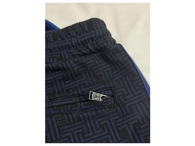 Lanvin Pantaloni Jogging Monogram Blu Navy Blu scuro - vista 7