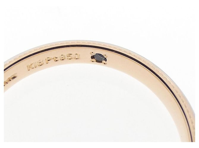 Autre Marque Vendome Au750 Pink Gold Platinum Ring Golden - view 4