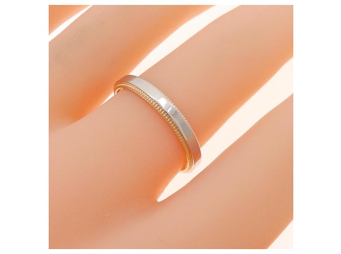 Autre Marque Vendome Au750 Pink Gold Platinum Ring Golden - view 5