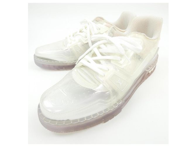 Sneakers Louis Vuitton LV Trainer Line Clear Bianco - vista 3