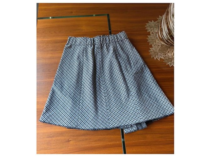 Saia envelope Maje Branco Azul Cinza - vista 10