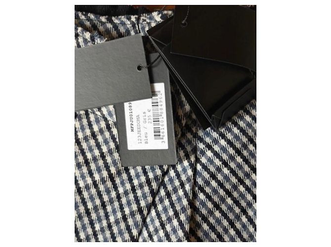 Saia envelope Maje Branco Azul Cinza - vista 8
