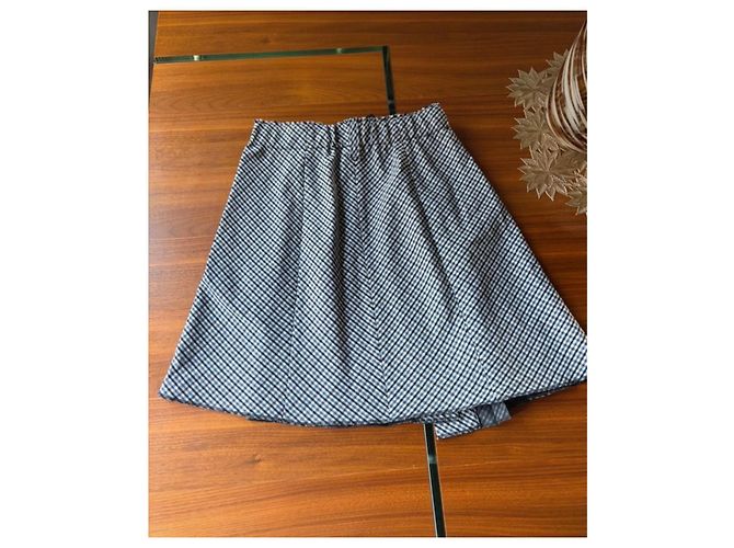 Saia envelope Maje Branco Azul Cinza - vista 9